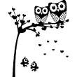 Muurstickers dieren - Muursticker De liefdevolle uilen - ambiance-sticker.com