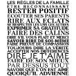 Muurstickers teksten - Muursticker Les règles de la famille - ambiance-sticker.com