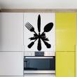 Muurstickers voor keuken - Muursticker decoratieve Node, vork, mes, lepel - ambiance-sticker.com