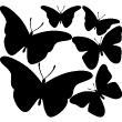 Muurstickers dieren - Muursticker Wolken van vlinders - ambiance-sticker.com
