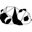 Muurstickers babykamer - Muursticker origami verlengd panda - ambiance-sticker.com