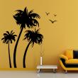 Muurstickers design - Muursticker palmbomen en vogels - ambiance-sticker.com