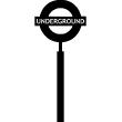 Londen Muurstickers - Muursticker Uithangbord ondergronds - ambiance-sticker.com