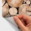 muurstickers hout - Muurstickers hout behang Kansas Logs - ambiance-sticker.com