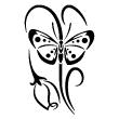 Muurstickers bloemen - Muursticker Vlinder en bud - ambiance-sticker.com