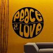 Muurstickers teksten - Muursticker Peace & love - ambiance-sticker.com