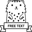 Muurstickers babykamer - Muursticker Kat Free Text - ambiance-sticker.com