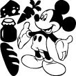 Muurstickers voor koelkast - Muursticker decoratieve Ontbijt van Mickey Mouse - ambiance-sticker.com