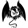 Muurstickers babykamer - Muursticker Cartoon uil vliegen - ambiance-sticker.com