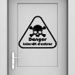 Muurstickers voor deuren - Mursticker deur danger interdit d'entrer - ambiance-sticker.com