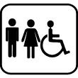 Muurstickers voor deuren - Mursticker deur Man, vrouw, gehandicapten - ambiance-sticker.com