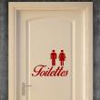 Muurstickers voor deuren - Mursticker deur Paneel toilettes - ambiance-sticker.com