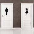 Muurstickers voor deuren -  Muursticker deuren toiletten man en vrouw chic - ambiance-sticker.com