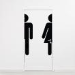 Muurstickers voor deuren -  Muursticker deuren toiletten heren - dames - ambiance-sticker.com