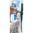 Muurstickers voor deuren - Mursticker deur Town of Greece - ambiance-sticker.com