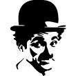 Muurstickers bioscoop & cinema - Muursticker Charlie Chaplin Portret - ambiance-sticker.com