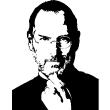 Muurstickers silhouettes - Muursticker Steve Jobs Portret - ambiance-sticker.com