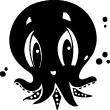 Muurstickers babykamer - Muursticker Octopus met grote ogen - ambiance-sticker.com