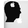 PC en MAC Laptop Stickers - Sticker Steve Jobs Profiel - ambiance-sticker.com