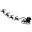 Muurstickers dieren - Muursticker Kerstman's rendieren - ambiance-sticker.com