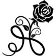 Muursticker Sprankelende roos - ambiance-sticker.com