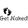 Muursticker badkamer - Muursticker get naked 1 - ambiance-sticker.com