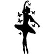 Muurstickers babykamer - Muursticker Het silhouet van danser en vlinder - ambiance-sticker.com