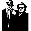 Muurstickers muziek - Muursticker Silhouet Blues brothers - ambiance-sticker.com