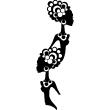Muurstickers silhouettes - Muursticker Het silhouet van dames met glimmende juwelen - ambiance-sticker.com