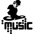 Muurstickers muziek - Muursticker DJ Silhouette - ambiance-sticker.com