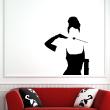 Muurstickers silhouettes - Muursticker Silhouet elegante vrouw - ambiance-sticker.com