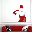 Muurstickers silhouettes - Muursticker Silhouet elegante vrouw - ambiance-sticker.com