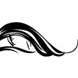 Muurstickers silhouettes - Muursticker Silhouet meisje met mooie haren - ambiance-sticker.com