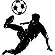 Muurstickers sport en voetbal - Muursticker Figuur jongleur - ambiance-sticker.com