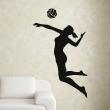 Muurstickers sport en voetbal - Muursticker silhouet volleybal - ambiance-sticker.com