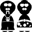 Muurstickers silhouettes - Muursticker Stripfiguren Silhouettes - ambiance-sticker.com