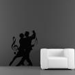 Muurstickers silhouettes - Muursticker Silhouet dansen paar - ambiance-sticker.com