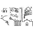 Muurstickers design - Muursticker skyline Rome - ambiance-sticker.com