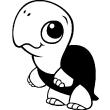 Muurstickers babykamer - Muursticker Tweebenige schildpad - ambiance-sticker.com