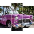 Muurstickers Vintage paars car - ambiance-sticker.com