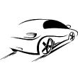 Muurstickers silhouettes - Muursticker Track Car - ambiance-sticker.com