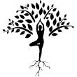 Muurstickers zen - Muursticker yoga boom en silhouet zen - ambiance-sticker.com