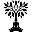 Muursticker Yoga in de natuur - ambiance-sticker.com