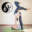 Muursticker Yoga Acrobatische yin-yang - ambiance-sticker.com