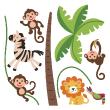 Muurstickers dieren - Muursticker Gelukkig jungle - ambiance-sticker.com