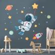 Muurstickers ruimte - Muurstickers astronauten in de sterrenruimte - ambiance-sticker.com