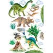 Muurstickers dinosaurus - Muursticker acryl geschilderde dinosaurussen - ambiance-sticker.com