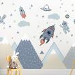 Gigantische stickers voor kinderkamer berg in de ruimte - ambiance-sticker.com