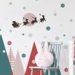 Muurstickers Kerstmis - De sneeuw Stickers van de Bergen van Kerstmis Skandinavische - ambiance-sticker.com