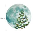 Muurstickers fosforescerend - Muursticker fosforescerende maan + kerstboom - ambiance-sticker.com